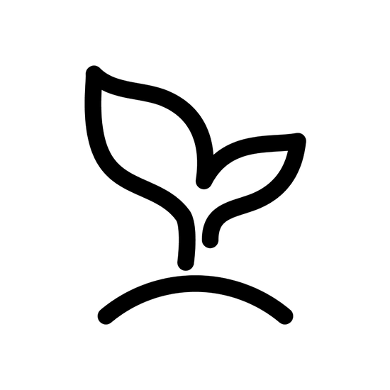 Black plant sprout icon representing growth, natural development, and health, featured on the Peak Rugby homepage.